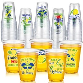 Mysora 50 Pcs Dinkball Cups Bulk 12 oz Plastic Disposable Clear Cups Dinkball Party Favor Supplies Sport Ball Tableware Drink Containers for Ball Birthday Decor Sports Events Family Dinner