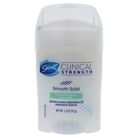 Secret Clinical Strength Soft Solid Sensitive Unscented Deodorant, 1.6 oz (Pack of 12)