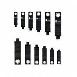 Quanmin 12 Pack Extension Cord Holder Swing Straps Cable for Cords Hoses, Heavy Duty Cord Wrap for Workshop and Garage Organizers, Hose Rope Straps Organization and Storage Cable Ties Black