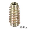 sourcing map Furniture Threaded Insert Nuts Zinc Alloy Hex-Flush M6