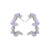 Kokoma Purple Enamel Butterfly Earrings for Women Cubic Zirconia C