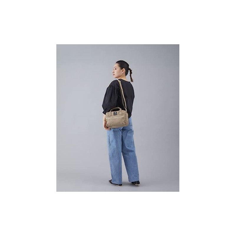 Anello ATC1223Z 2-Way Shoulder Bag, A5, Multiple Storage, beige