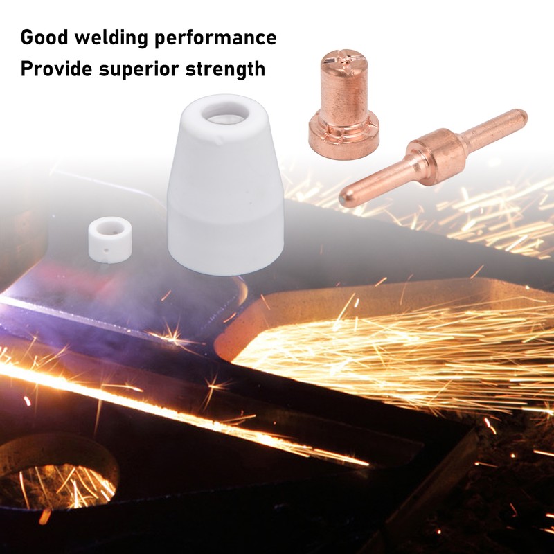 65Pcs Plasma Cutting Consumables Ceramic Copper Plasma Cutter Tips Kit