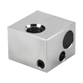 Bloque calefactor de cobre chapado mejorado compatible con V5 Printhead Anycubic Mega S/Pro/Chiron / I3 Mega/Mega X/Zero 2.0 / 4Max Pro 2.0/ Flyingbear Ghost5 impresora 3D (bloque de calor de cobre)