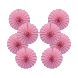Pink Party Decorations,Pink Paper Decorations for Party,Baby Shower Decorations Party Paper Fans Bulk 12in,Schoolgirl Style Classroom Decor for Party 30 Color DIY Set （Pink）