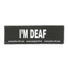 Interchangeable Patches, 1 pair, I'M DEAF, Size: Small, Black