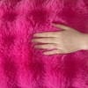 YAERTUN Pack of 2 Hot Pink Thick Soft Wool Decorative