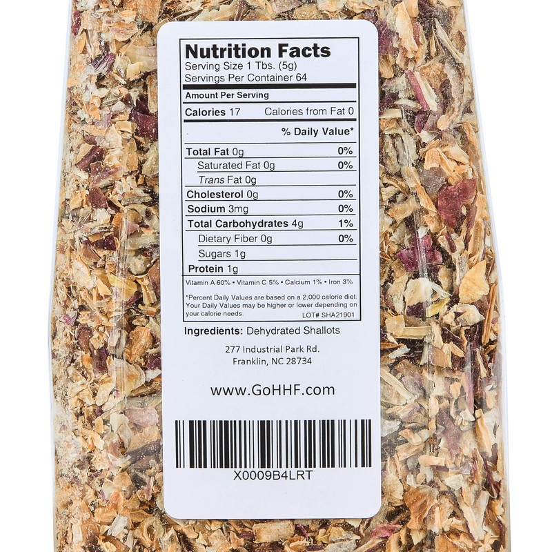 Harmony House Premium Dehydrated Shallots (8 oz, Quart Size Jar)