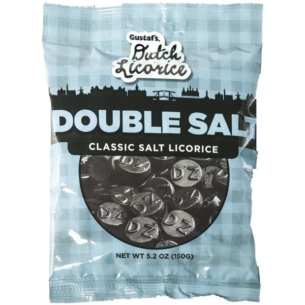 Gustaf's Dutch Licorice Double Salt, 62.4 Ounce (Pack of 12)