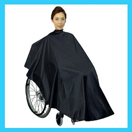Excel No.9001 New Wheelchair Cloth, Haircut Cape, Cutting Cloth, Perm, Color, Shampoo Compatible, Black