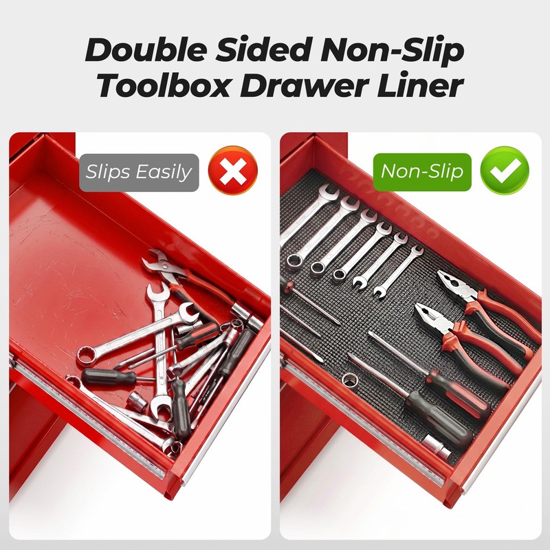 Tool Box Drawer Liners: 5mm Thick Foam Double-Sided Non-Slip 10"