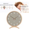 Maxspace Table Clock - 8 Inch Silent Non-Ticking Wooden Timepiece