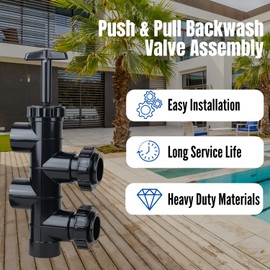 SP0410X502S Pool Filter Backwash Valve Push-Pull Slide Compatible with Hayward Backwash Valve SP0410X502S - Works with ProGrid, Micro-Clear, & DEP Series