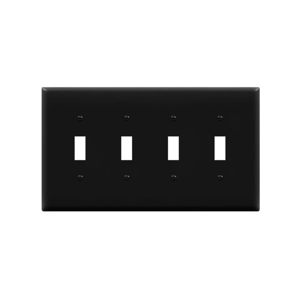 ENERLITES Quad Light Switch Wall Plate, Toggle Switch Plate, Gloss
