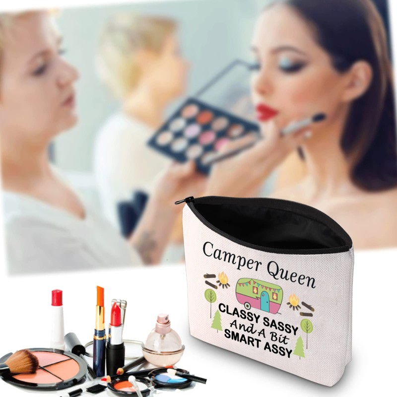JXGZSO Camping Gift Camper Queen Classy Sassy and A Bit