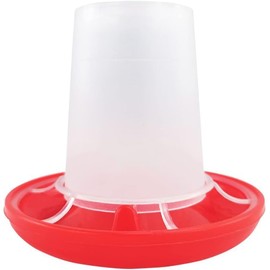 1Pc Red Chick Feeder 160g/0.35lbs Small Birds Poultry Feeding Equipment Kit Chick Feeder Baby Chick Jar for Brooder Poultry Feeding Supplies