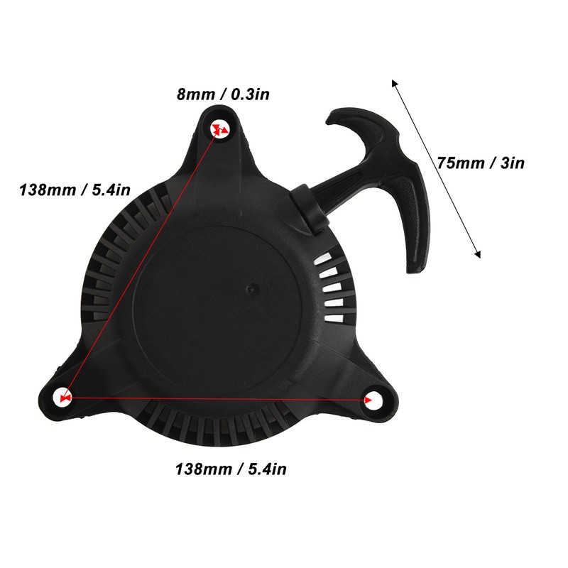 Recoil Starter Low Noise Pull Start Assembly for GX168 GX170