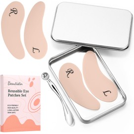 Parches para Los Ojos Reutilizables, Parches de Silicona Debajo de Los Ojos 2 Pares