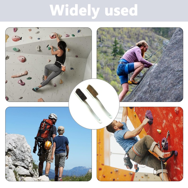 2PCS Climbing Brush Beige bouldering brush boar's hair and plastic