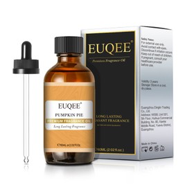 EUQEE Pumpkin Pie Fragrance Oil, Premium Pumpkin Pie Scented Essential Oils with Glass Dropper for Soap & Candle Making, Bath Bombs (2.02 Fl oz/60 ml)