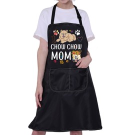 BNQL Chow Chow Mom Dad Gifts Aprons Chow Chow Aprons With Pockets Chow Chow Kitchen Cooking Apron Chow Chow Dog Lover Gifts (Chow Mom APRON)