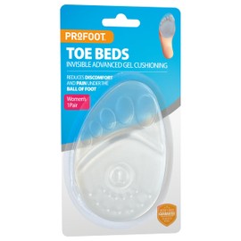 Profoot Toe Bed - Toe & Ball of Foot Cushions for Women - Ideal for Metatarsalgia and Morton's Neuroma - Ball of Foot Gel Pads - Foot Cushions - Reduces Pain & Discomfort