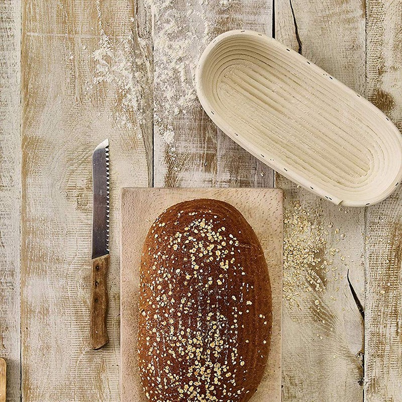 WINBST Oval Proofing Basket Wicker Proofing Basket Bread Dough Proofing