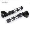 Bravedog Motorcycle Highway Foot Pegs Rest Black 25-32mm Engine Guard
