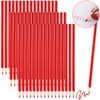 48Pcs Red Marking Pencil Red Glass Marking Pencil Carpenter Pencil