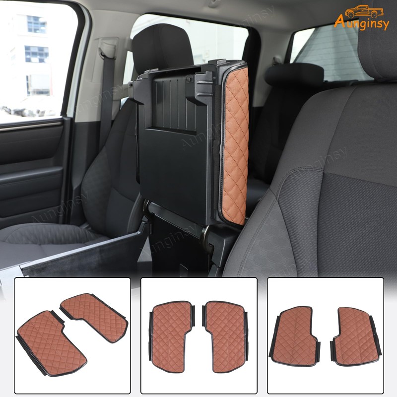 Car Leather Center Console Protector Cover Compatible with Toyota Tundra/Sequoia
