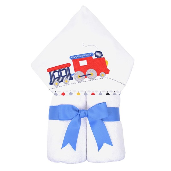 3Marthas Boutique Everykid Hooded Towel (Blue - Choo Choo Train)