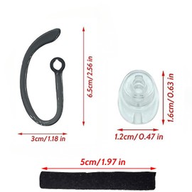 Miayaya Ear Tips, Ear Hook Loops, Foam Spare, Earpads Fit Kit Compatible Model for Plantronics WH500 CS540 W440 CS70 Savi W740 Headset Replacement Tip Ear Loop (Large)