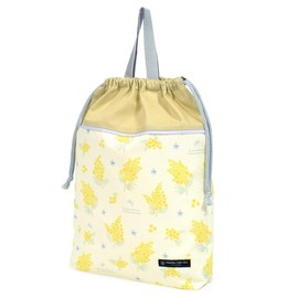 Colorful Candy Style N3386000 Drawstring Bag, Large, Gymnastics Clothing Bag, for Girls, Storage, Elementary School, Changing Bag, Mimosa Fleur