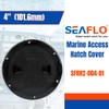 SEAFLO 4" - 8" Black Circular Non Slip Inspection Hatch