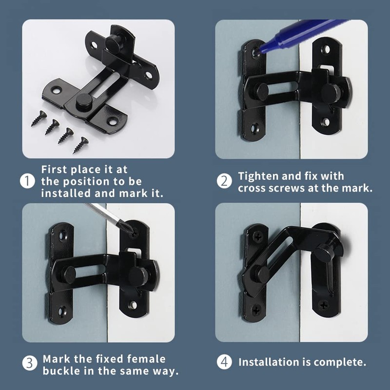 90 Degree Door Lock barn Door Lock for Doors and