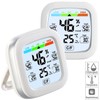 infactory Humidity Meter: Pack of 2 Digital Hygrometer and Thermometer