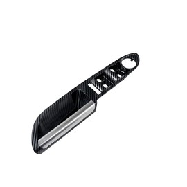 HUYILUN0104 Left Driver Side Carbon Fibre Window Switch Bezel with Silver Pull Handle Molding Compatible with Ford Escape C-max 2013-2018