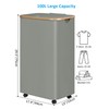 efluky Laundry Basket with Wheels, Tall Rolling Laundry Hamper with
