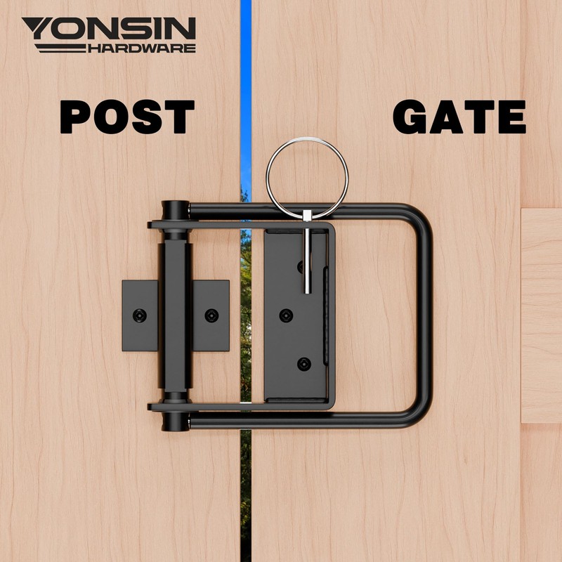 Heavy Duty Gate Latch with Handle, Side-to-Side Swinging Barn Door