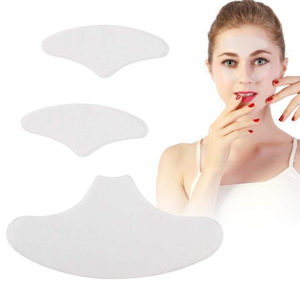 Set of 3 Wrinkle Patches for Face, Anti-Wrinkle Face Forehead Eye Pads Wrinkles Collagen Forehead Removal Reusable Anti-Ageing for Rejuvenated Skin Elasticity