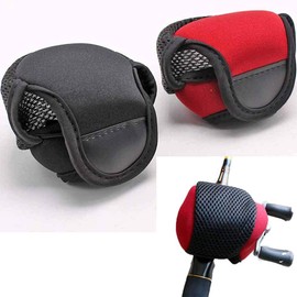 Wellvie Reel Covers Neoprene (Set of 2) Bait Small Bait Reel Case Shimano Daiwa Abu Garcia Reel Pouch Fishing Supplies Scratch Resistant