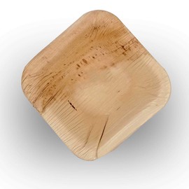 Dtocs Palm Leaf Bowl 2.5 Inch Square (Pack 100) | Natural, Eco-Friendly, Compostable Disposable Sauce Dish Dipping Bowl For Sampling Sushi, BBQ Ketchup At Wedding, Expo, Party- Sturdy like Plastic