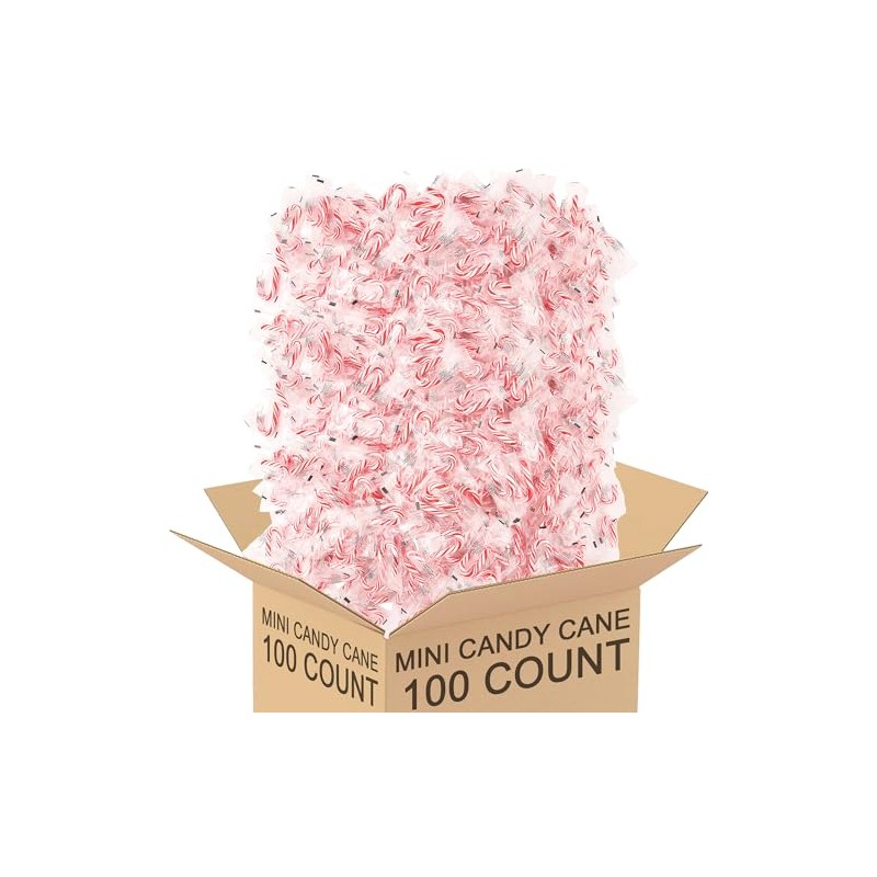 Mini Candy Canes Peppermint Flavor - Classic Red & White,