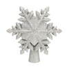 Silver Snowflake Christmas Tree Topper Lighted 3D PVC Christmas Tree