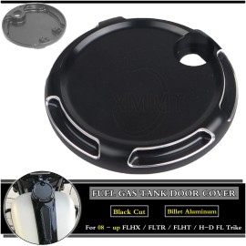 Unbranded CNC Fuel Gas Tank Door Cover Cap For Harley Ultra Limited Street Glide FLHX FLHT