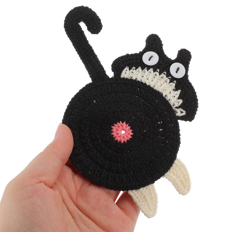 Mikinona Cute Coaster Knitted Material Heat-Insulated Cup Mat Non-Slip Table