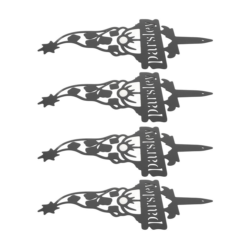 4Pcs Garden Gnome Plant Markers Durable Rustproof Decorative Metal Plant