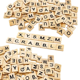 XYSMZM - 400 azulejos de madera para letras, azulejos de madera para manualidades