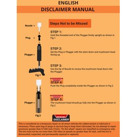 GRAND PITSTOP 11 Pcs Tubeless Tire Puncture Repair Kit with Mushroom Plug for Tyre Punctures and Flats on Cars, Motorcycles, ATV, Trucks & Tractors