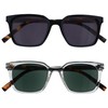 Opulize KOI Sunglasses - Large Rectangular Frame - Tinted Lenses